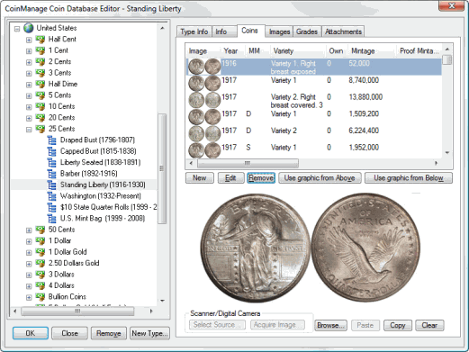 Add coins to the CoinManage coin database