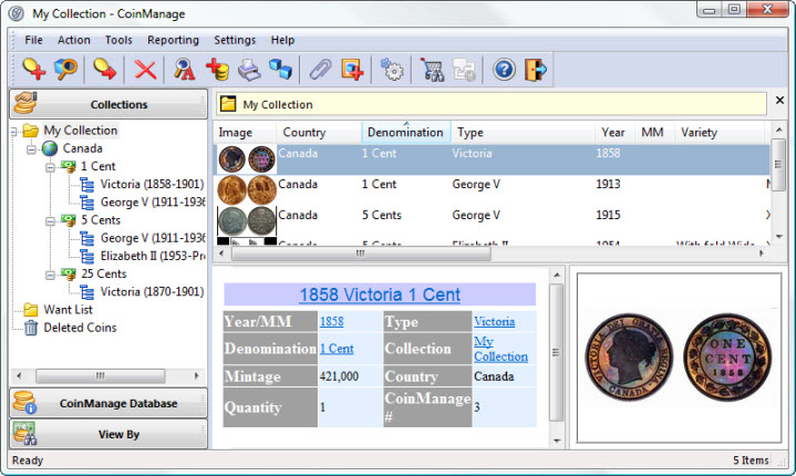 CoinManage Canada Coin Software