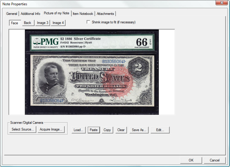 Paper Money Collection Software