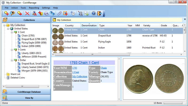 Windows 7 CoinManage USA Coin Collecting Software 2015 full