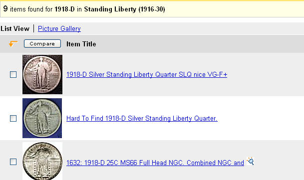 eBay listings for coinmanage standing liberty quarter