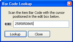 Bar Code Lookup for Bank Notes