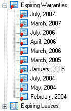 Show expiring warranties